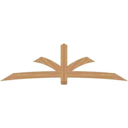 Ekena Millwork Davenport Timber Gable Bracket, Western Red Cedar, 108"W x 31 1/2"H x 1 1/2"D x 5 1/2"F, 7/12 Pitch GBW108X31X0206DAV00SWR